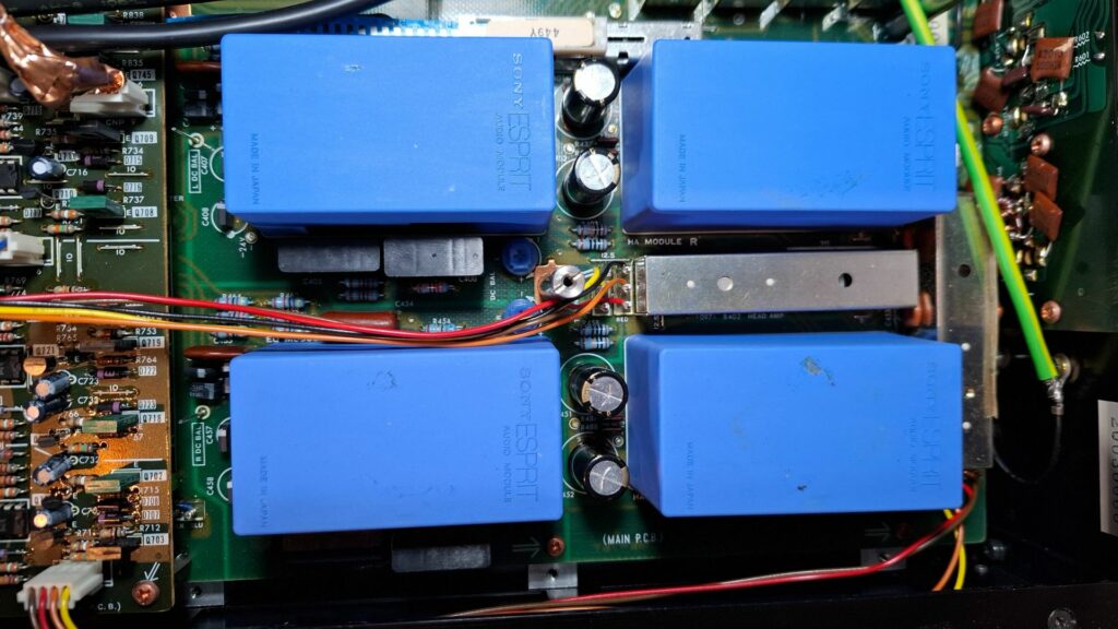 Módulos azuis do Pré-amplificador Sony Esprit TA-E901